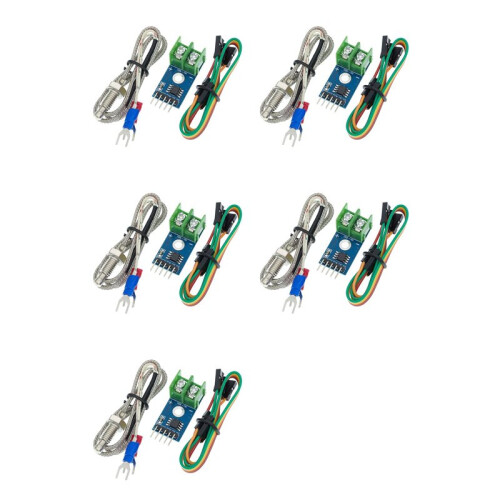 5X MAX6675 Module with K Type Thermocouple Sensor High Accuracy Measurement Tool High Temperature Measurable Module