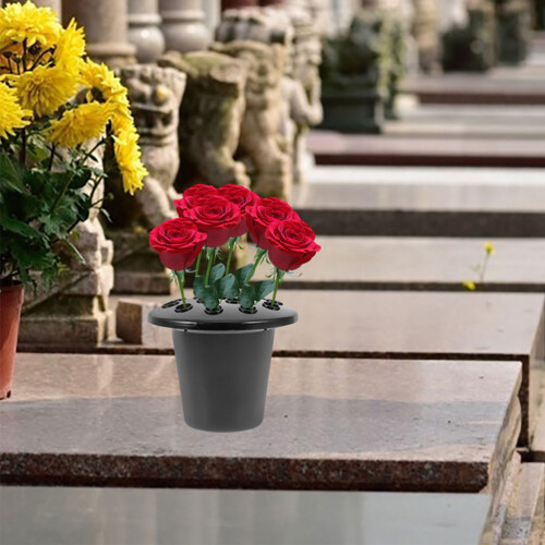 2 Stycken Gravvasar 16 Hål Plast Blomhållare För Gravsten 2
