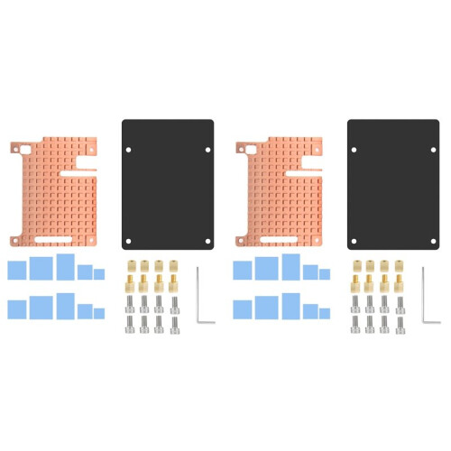2X for Raspberry Pi 4 Copper Heatsink Passive Cooling Copper Case Plate 4mm