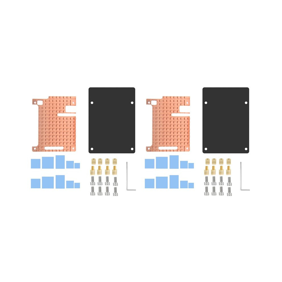 2X For Raspberry Pi 4 Copper Heatsink Passive Cooling Copper Case Plate 4Mm 4712562602610