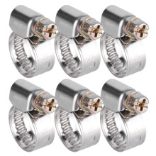 20 Stück Edelstahl-Schlauchklemmen 13–19 mm Rostfrei Silber für Fahrzeuge