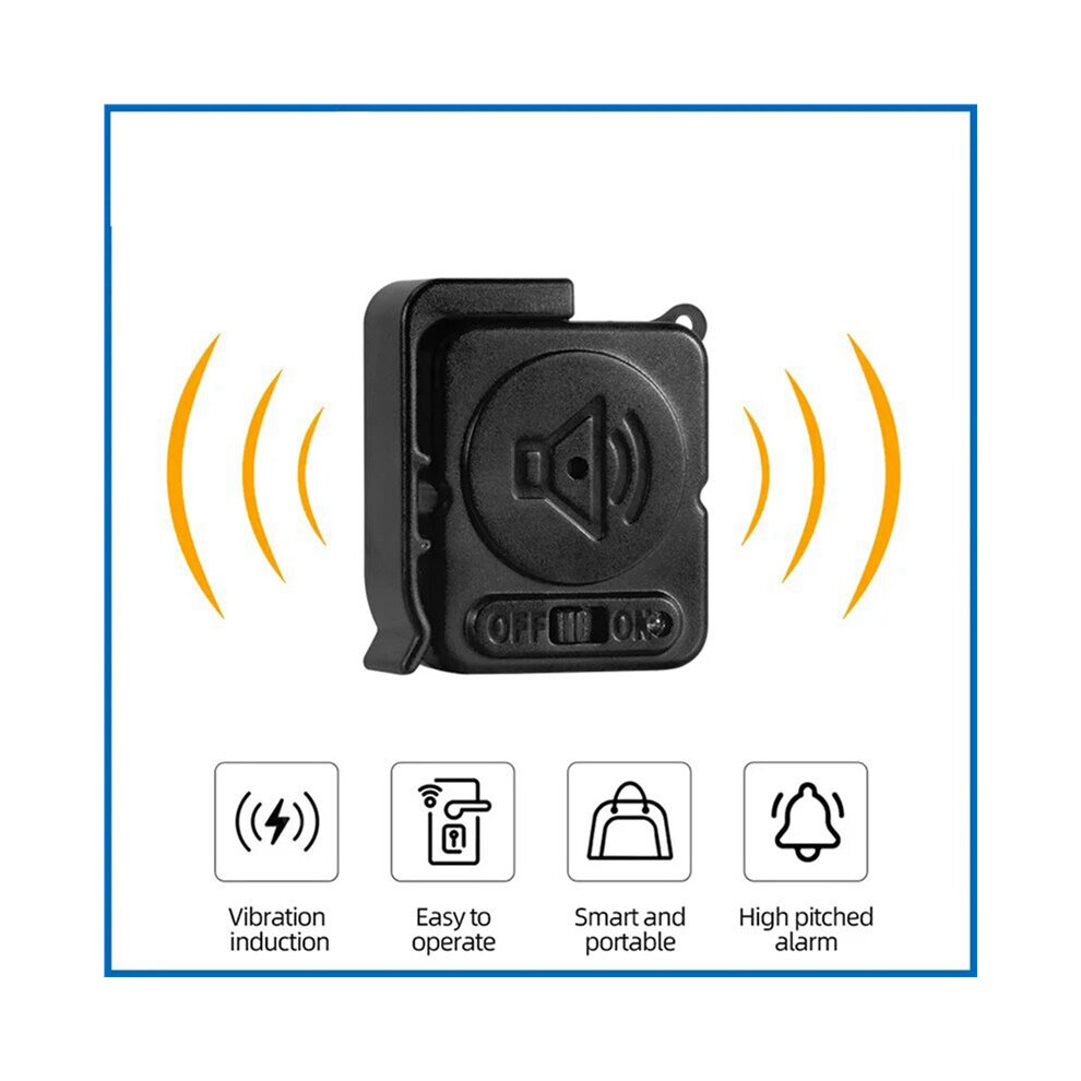 2X Vibration Alarm Sensors 120Db Ultra-Slim Detector Anti-Theft Burglar Alarm Black 6032755214016