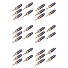 30PZ Microfono Lavalier con Risvolto Spina Audio da 3,5 mm con Filettatura Interna M6 Cavo con Filettatura Interna per- per-