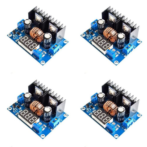 4X LED Voltmeter PWM Adjustable 4-38V to 1.25-36V Step-Down Board Module XL4016 8A 250W - Power Drop Module