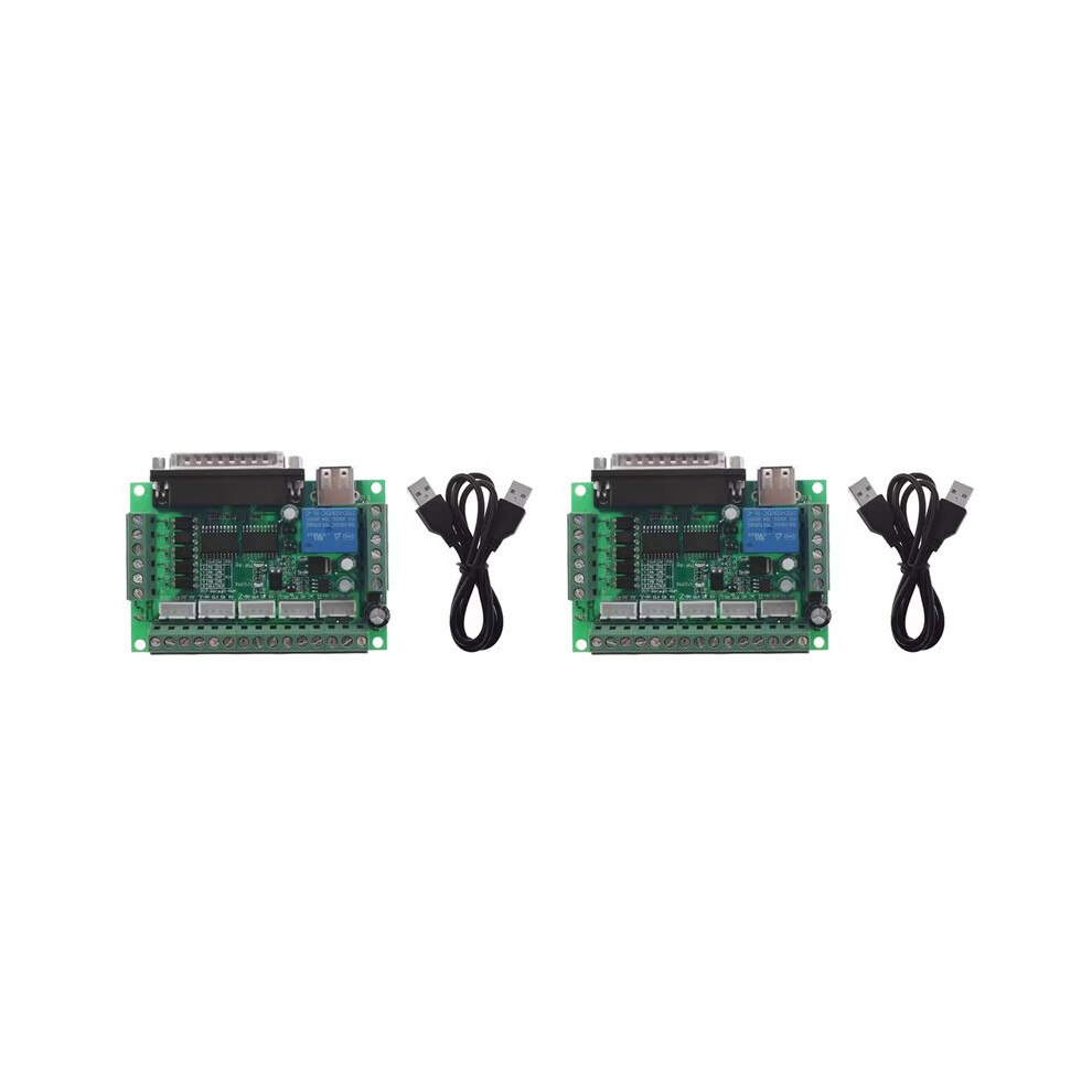 2X Mach3 Engraving Machine 5 Axis Cnc Breakout Board With Optical Coupler For Stepper Motor Drive Controller 6032653257085