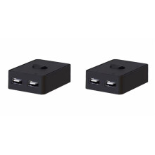 2X 2 Portas USB Switcher Impressora Compartilhamento Bidirecional Switches 2 em e 1 Saída ou 1 em e 2 Saídas USB Sharing Switcher USB2.0