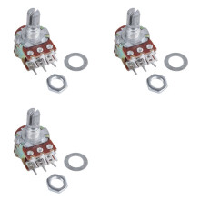 3 Stuks Zilver Metaal B50K 50K Ohm 6-Pins Dubbele Trimpotentiometer 3,8 X 2,8 X 1,7 cm