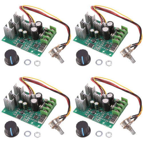 4X  6-60V 30A Adjustable LED Digital Motor Speed Regulator PWM  Motor Speed Controller 12V 24V 36V 48V