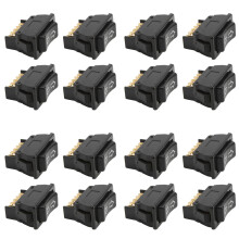 16 Interruptores de Elevalunas Eléctricos de 5 Pines para Coche, Universales, con Luz Verde, 12 V CC y 24 V.