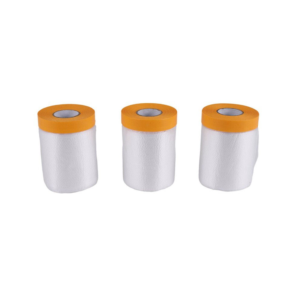 12X Dust Sheets Roll, Plastic Masking Film Rolls Drape Masking Film With Self-Adhesive Tape 6032542223085