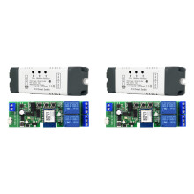 2X Tuya  WiFi-Schalter-Relaismodul 2 CH AC/ 7-32V RF/APP Drahtlose Fernbedienung  Home für Alexa  Home