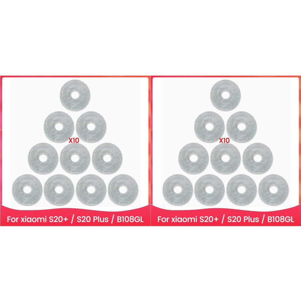 20X For Robot Vacuum S20+ / S20 / B108gl Parts Accessories Mop Cloth Replacement Part 4711824126277
