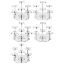 5X Acrylic Risers Display Stand,7Tier Perfume Organizer and Cupcake Stand,Storage Display Stand for Collectibles