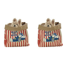 2X Pet Gatti e Cani Carta  Popcorn Sacchetto di Carta Puzzle Decompressione Cani e Gatti Divertenti