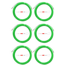 6 Sets 10M 33Ft Fish Tape Kabeltrekkerset 4,5 mm PET Elektrische Kabeltrekker Door de Muur Draadgeleider Apparaatinrijger