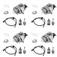 4X Motorcycle Carb Carburetor 15mm 2 Stroke Carburettor for 43Cc 47Cc 49Cc 50Cc 52Cc Scooter ATV Dirt Bike Lawn Mower