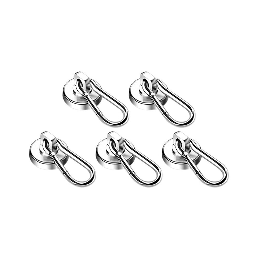 New D25mm Magnetic Hooks With Swivel Carabiner Heavy Duty Strong Magnet Snap Hook For Kitchen Refrigerator Hanging 5Pcs 6033428268817