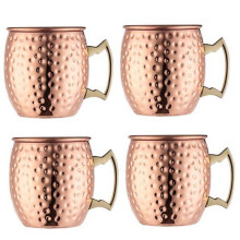 530ML Cocktail Wine Cup Mule Mug Pure Thickened Cup Hammered Copper Plated Beer Cup Coffee Bar Tools Drinkware