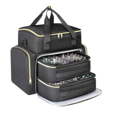 Nail Polish Organizer Case Backpack Holds 96 to 100+ Bottles(15ml/0.5 Fl.Oz) UV Nail Lamp,Nail Organizers and Storage