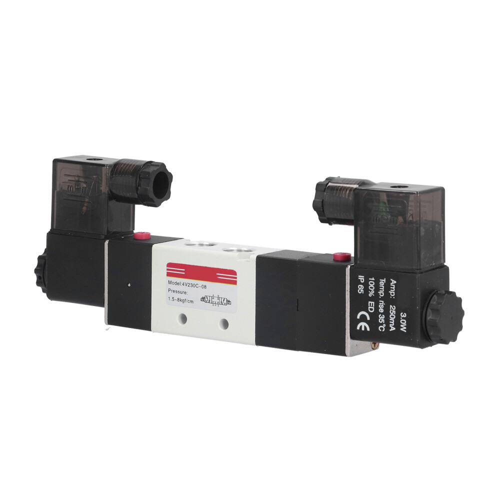 3-Position 5-Way Pneumatic Solenoid Valve Dc24v Alloy G1/4In 7631390693461