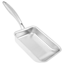 Padella Giapponese per Frittata In Acciaio Inox, Padella Antiaderente per Uova, Padella Rettangolare Tamago, Piccola Padella per Uova con Utensili da