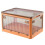 Foldable Storage Box with Wheels Large Capacity Transparent Stackable Waterproof for Closet Use and Home Organization C 1
