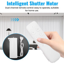 4X Tuya Zigbee Electric Curtain Motor with 2 Channel Remote Intelligent Shutter Motor for Alexa EU Plug