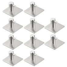 Stainless Steel Self Adhesive Hooks Sticky Wall Door Hook Robe Tea Towel Rustproof Towel Rack, Clothes Coat Hanger