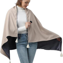 Portable Heated Blanket USB Rechargeable Heated Blanket, Wearable Heating Blanket with Zipper for Office Camping Home