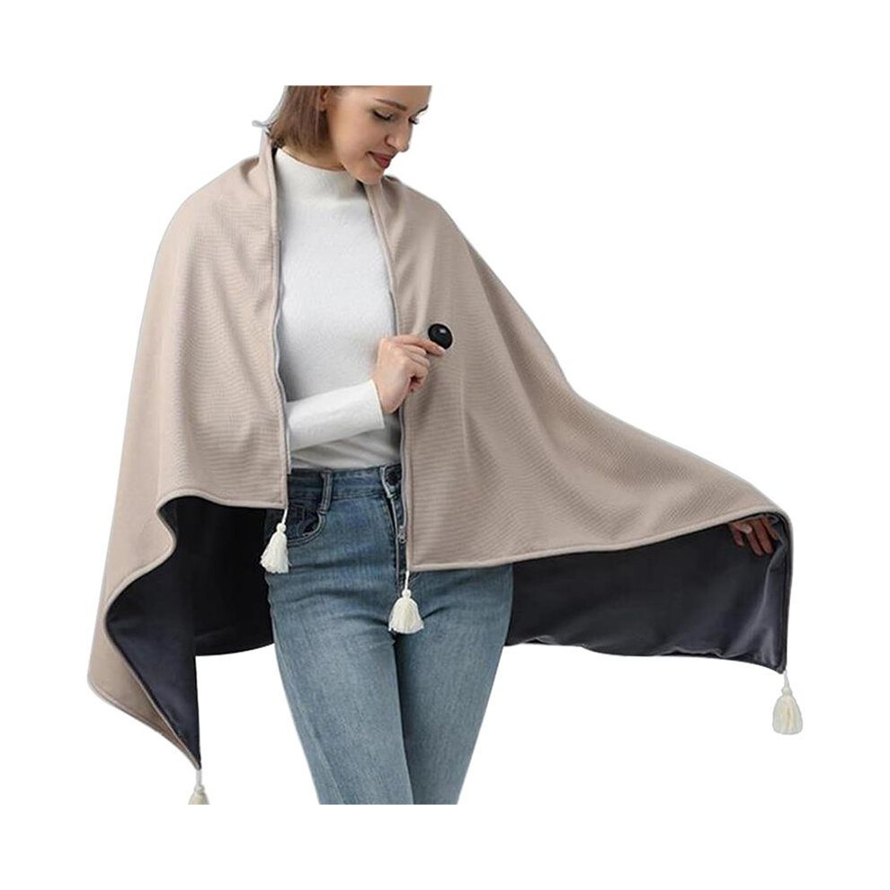 Tauoh Portable Heated Blanket Usb Rechargeable Heated Blanket, Wearable Heating Blanket With Zipper For Office Camping Home