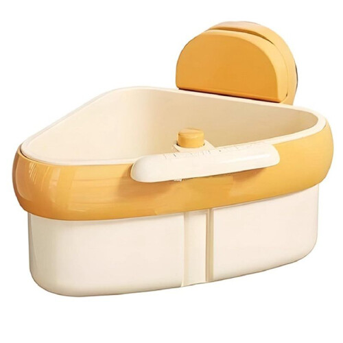 Suction Cup Sink Corner Rack, Corner Sink Strainer, Automatic Dumping Sink Strainer Basket,Corner Sink Trash Catcher,B