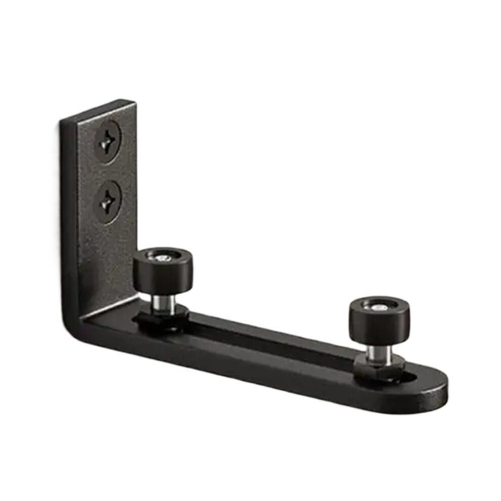 Wall-Mounted Barn Door Floor Guide Double Wheel Easy Installation Barn Door Swing Stop Adjustable Carbon Steel 4712673015972