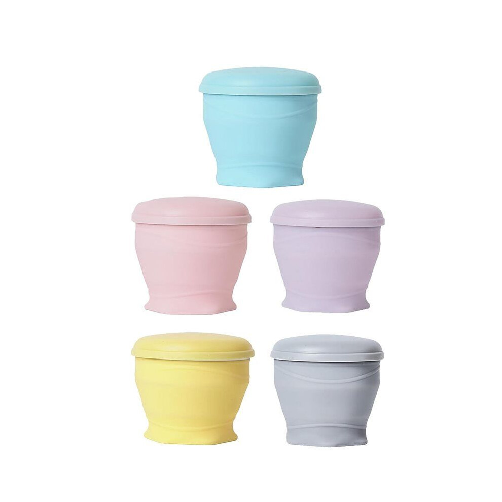 Tauoh 5Pcs Silicone Foldable Travel Cup, 6Oz Silicone Folding Camping Cup With Lids Foldable Drinking Water Cup
