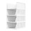 4 Pack Wardrobe Storage Organiser Stackable Plastic Storage Basket Cupboard Organiser Folding Storage Boxes for Bedroom 1