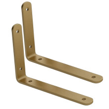 Suporte de Prateleira de Parede de Placa Rústica de Vários Tamanhos, 2 Peças, Suporte de Montagem de Prateleira de Ângulo Resistente, Suporte de