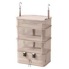 1 Sac de Rangement Suspendu Multifonctionnel à Trois Niveaux pour Voyages, Articles Ménagers, Vêtements et Placard