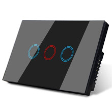 Wifi  Wall Light  Glass Touch Power Switches Wireless Voice Remote By Tuya Alexa  Home 3-Gang