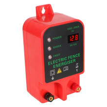 10KM Electric Fence Waterproof Voltage Display Livestock High Voltage Pulse Controller High-Decibel LCD EU Plug