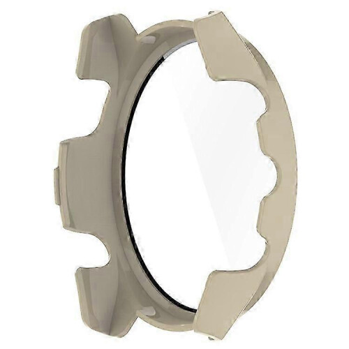 (White) Compatible For Garmin Forerunner 265S Anti-scratch PC Watch Case with Tempered Glass Screen Protector 2
