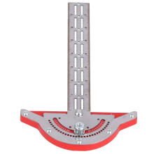10in Stainless Steel Protractor & Ruler for Woodworking, DIY Crafts