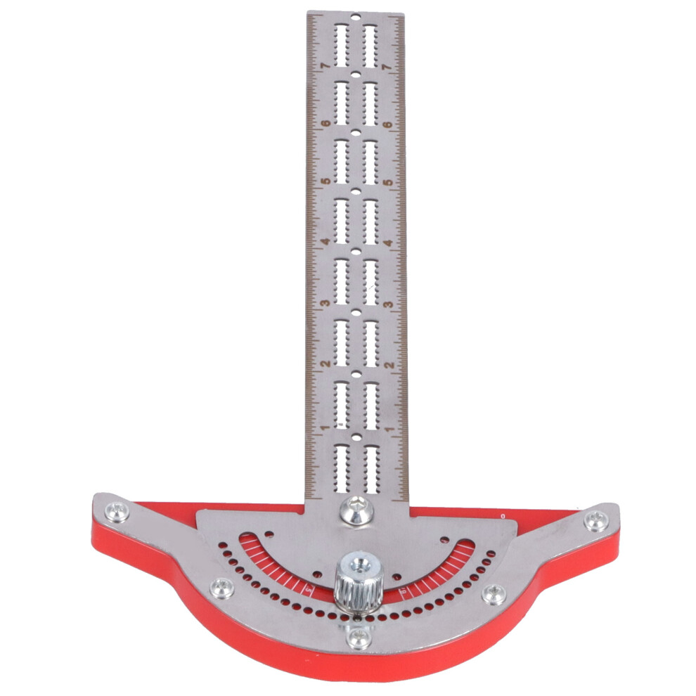 10In Stainless Steel Protractor & Ruler For Woodworking, Diy Crafts 7891391466147