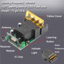 4X DIY Draadloze 433MHz Universele Afstandsbediening Schakelaar 12V-48V High Power Relais Ontvanger Module voor Auto Waterpomp