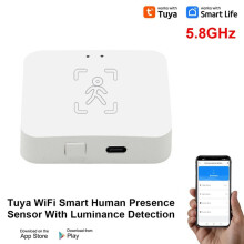 2X Tuya Zigbee Detektor Obecności Człowieka Inteligentny Czujnik PIR Ludzkiego Ciała MmWave Mikrofalowy Czujnik Ruchu Wykrywanie Intensywności