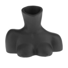 (Black) Body Vase Boho Breast Sculpture Home Decor Decoration Torso Statue White