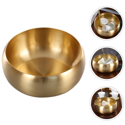 brass tea cup washing bowl for matcha tea utensils container 1
