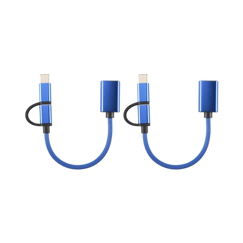 2X 2 In 1 Usb 3.0 Otg Adapter Cable Type-C Micro-Usb To Usb 3.0 Interface Converter 4713774067471