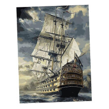 (Sailing) Frameless Diy Painting By Numbers Canvas Painting Art Picture Autumn Scenery