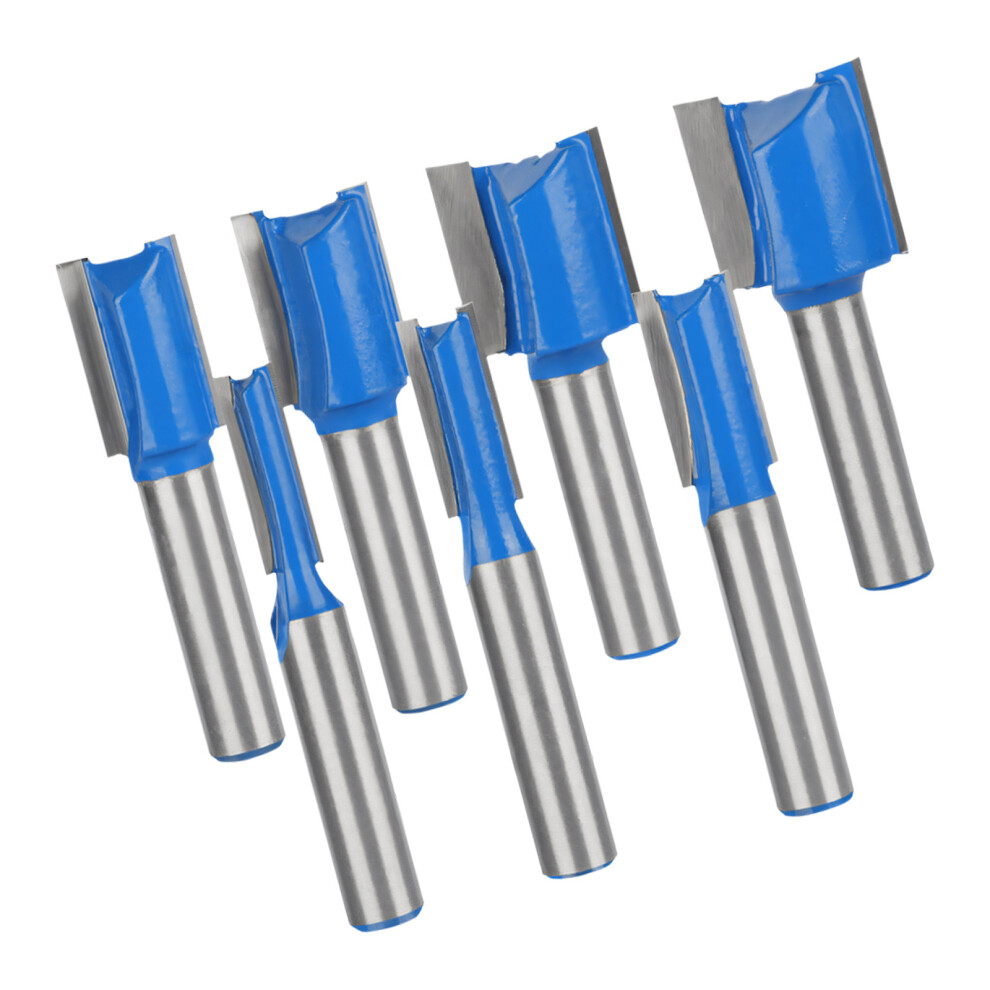 7Pcs 8Mm Shanks Carbides Tipped Straight Router Bit Wood 7754001782665