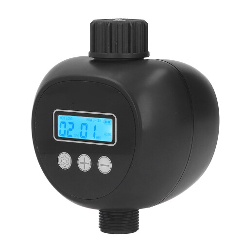 Automatic Irrigation Controller G3/4 Thread Touch Screen Automatic Watering Controller Garden Smart Irrigation Timer Controller Black 10m 1