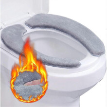 Toilet Seat Cover, 2pcs Toilet Seat Cover Foam Memory Foam Washable Toilet Seat Cushion Toilet Heate